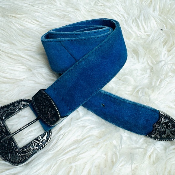 GENUINE SUEDE BLUE LEATHER COASTAL COWGIRL - Picture 4 of 7
